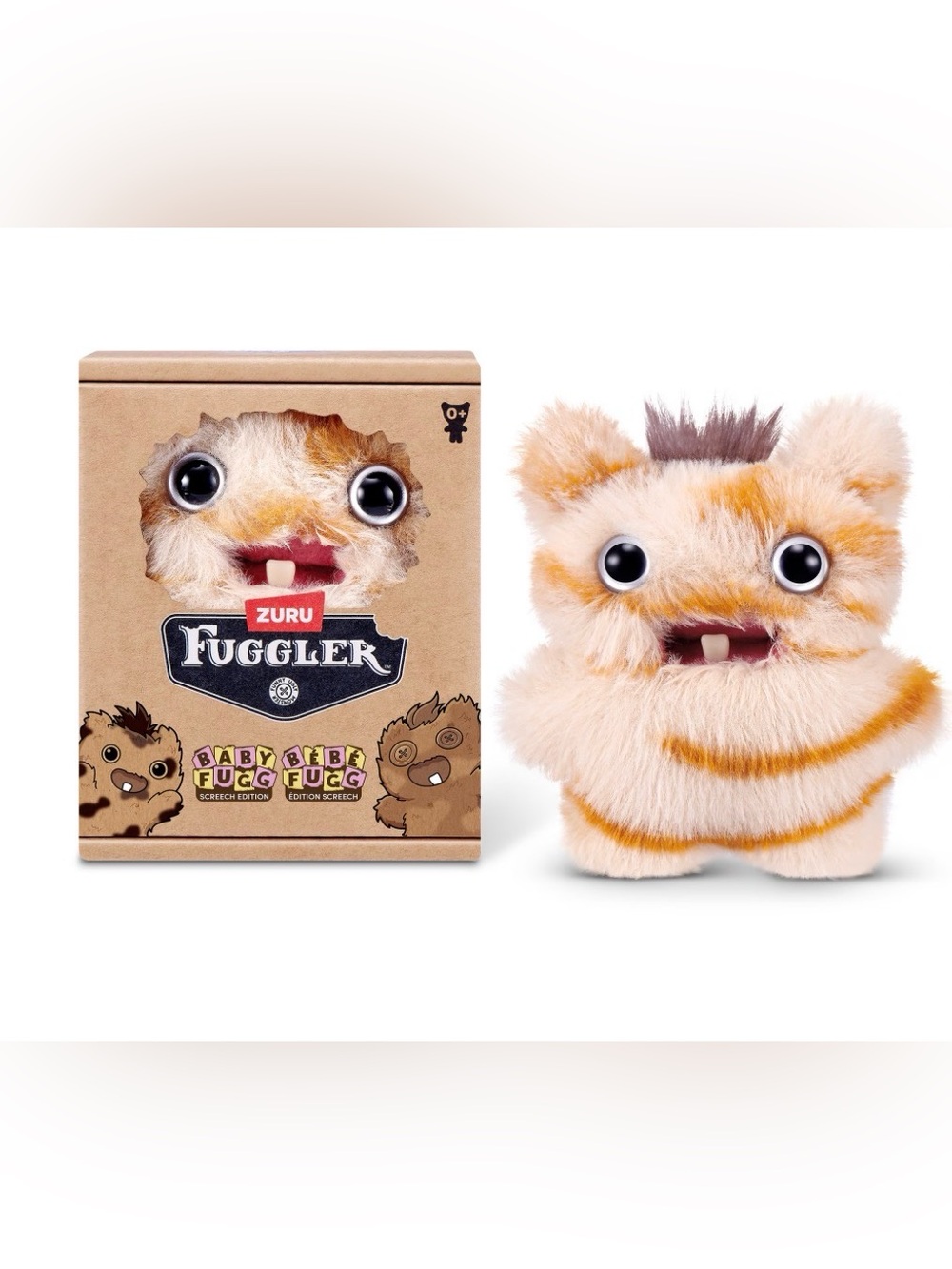 ZURU Fuggler Baby Beige & Orange Striped Plush Toy
